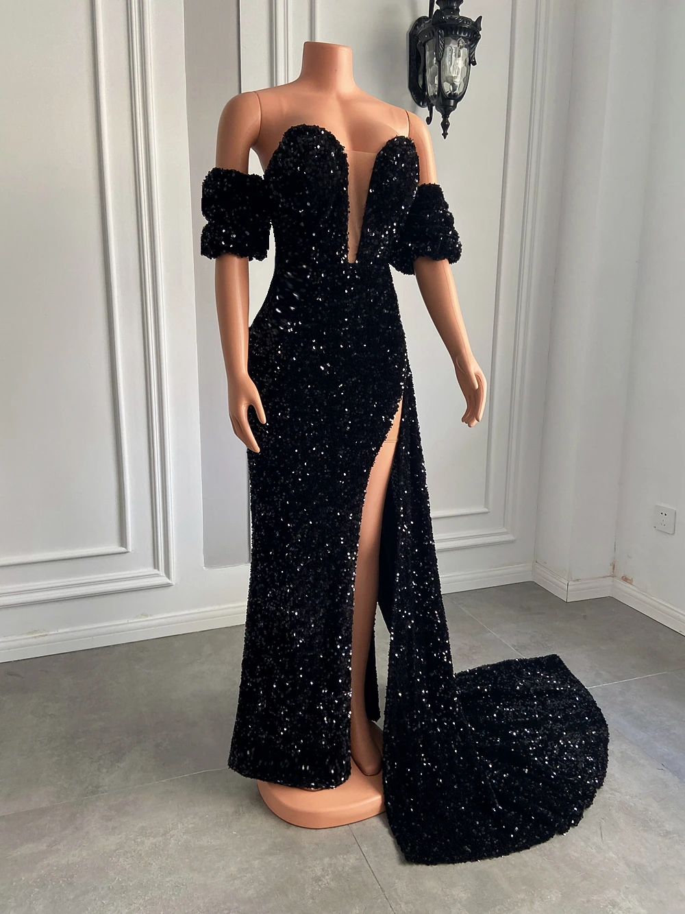 black sparkly dress prom