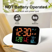 Tuya WiFi Desktop Clock Calendar Intelligent Thermometer Hygrometer with Digital LED Display Support WIFI Auto-Calibration 3