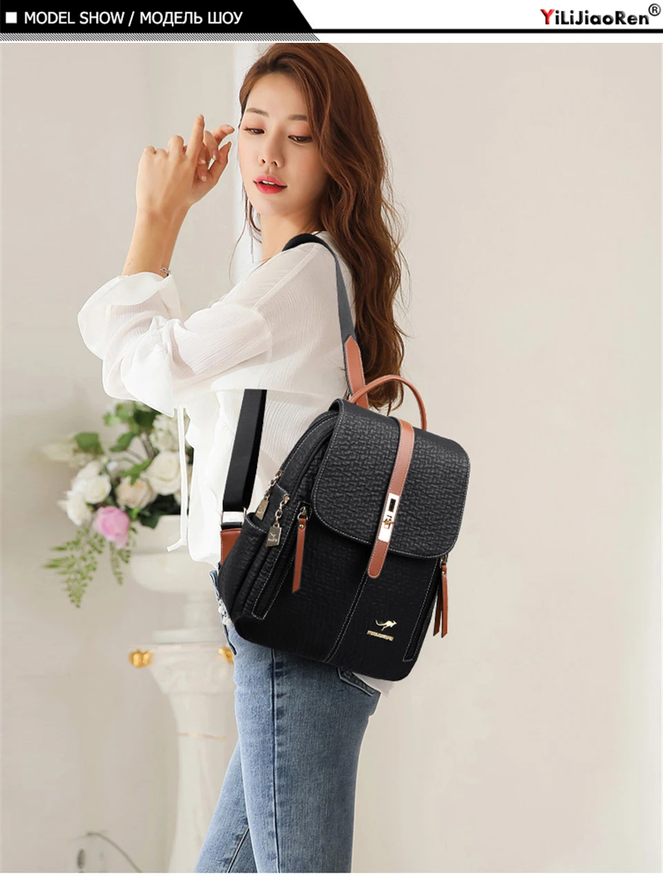 Mochila Feminina em Couro de Alta Qualidade: Seu Elegante Companheiro para Viagens e Dia a Dia - Ofertas na Web