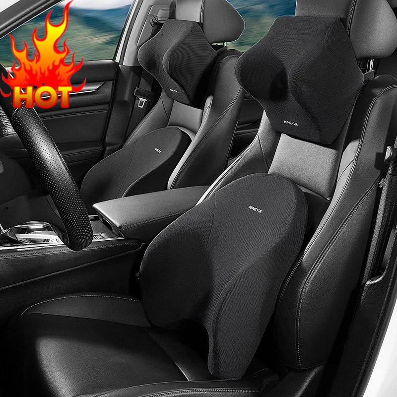 

Car Neck Support Universal Soft Neck Pillows Cushion Car Memory Foam Lumbar Pillow Back Support accesorios para vehículos