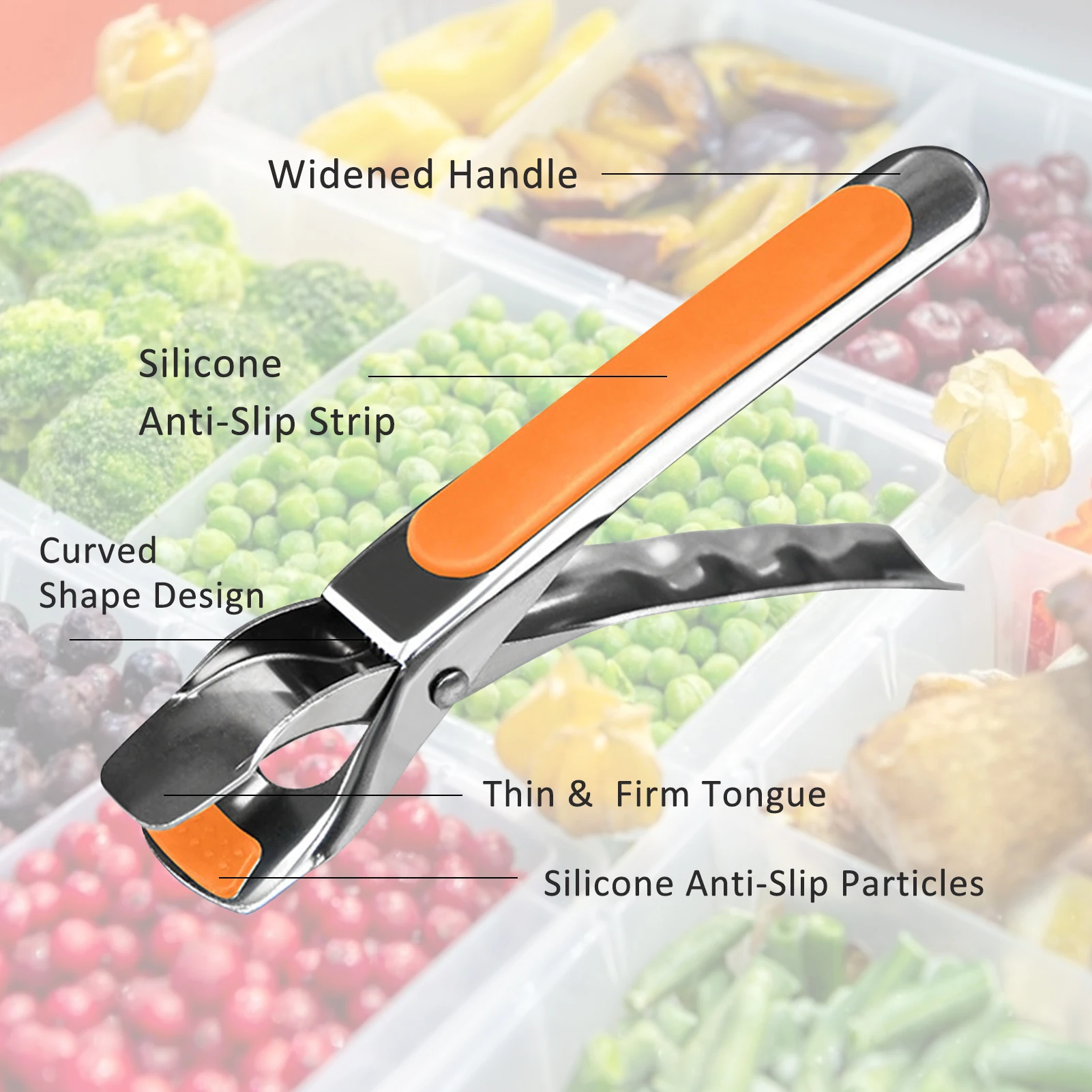 Bowl Clip Retriever Tongs Silicone Handle Kitchen Tool Air Fryer