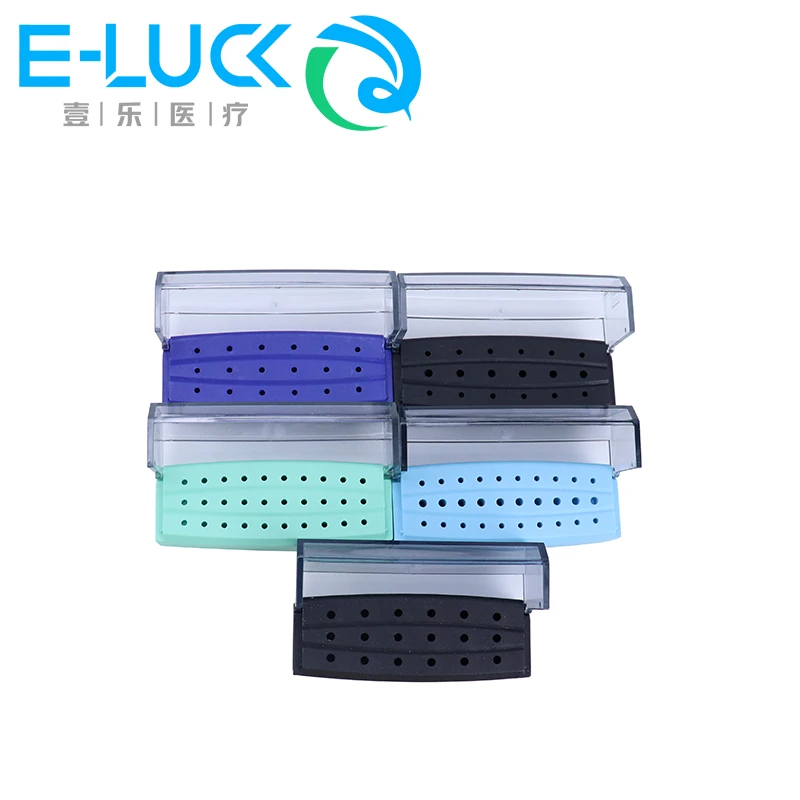 Set 5 Blocchi Portafrese In Alluminio Per Disinfezione - 30 Fori, Per Autoclave, Dentali FG E RA