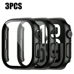 Premium 3 - Piece Scratch - Resistant Full - Coverage Protective Watch Case with Glass - 46mm Series 10 11 (3 black)