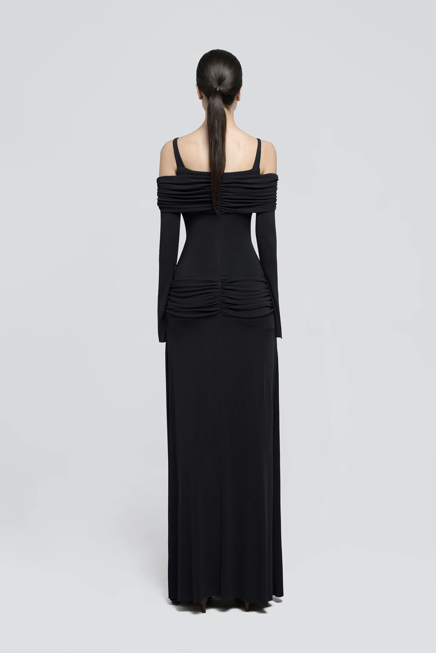 Elegant Long Sleeved Bodycon Party Evening Dress For Women Double Layered Tight Female Vestido Autumn New Clothing