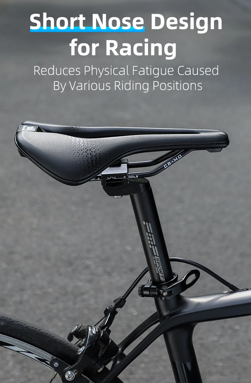 West Biking leichter Rennrads itz kurze Nase Rennrads attel hohl atmungsaktiv schmerzlos Triathlon Fahrrads attel – Detail 5