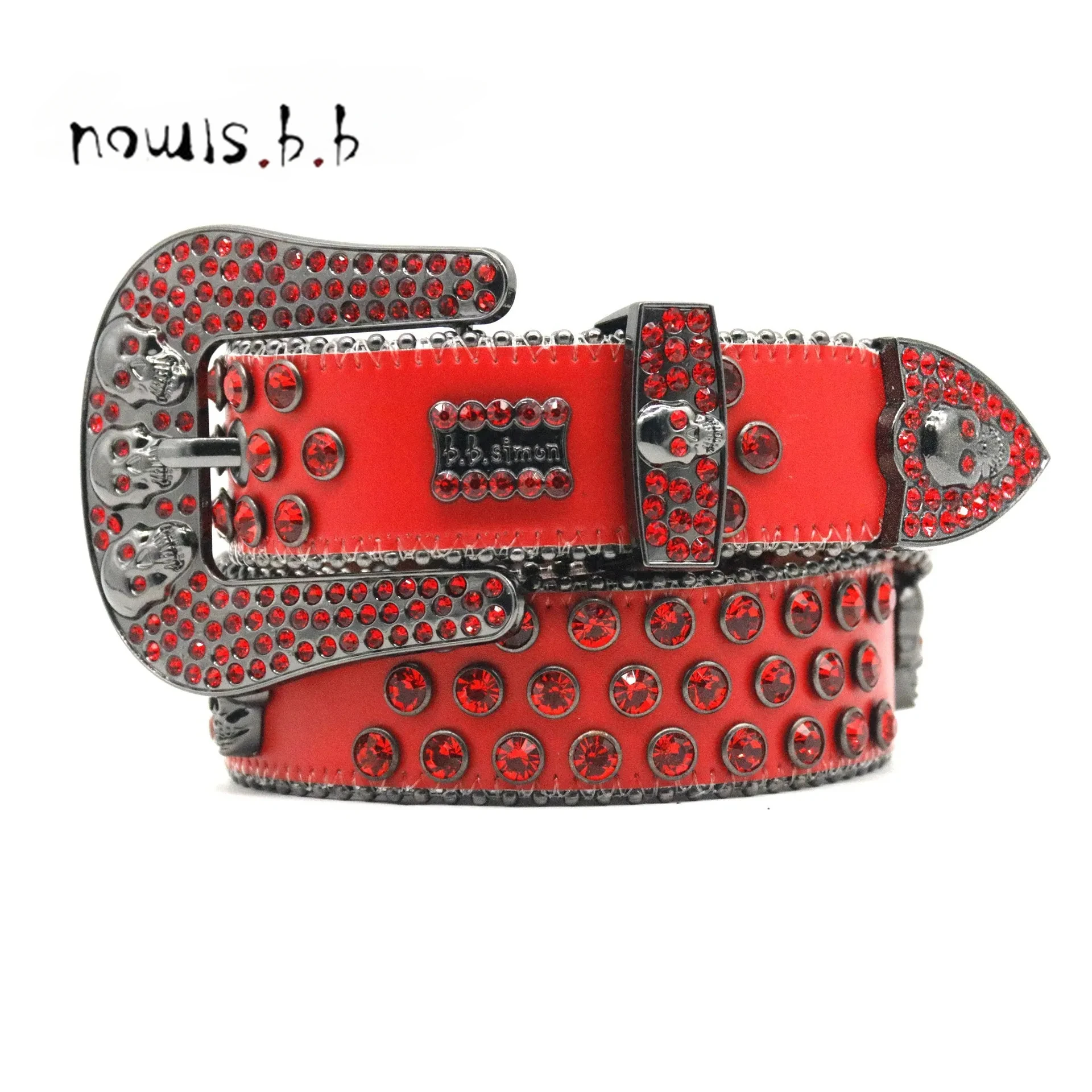 

Punk Rock Belts for Women Luxury Brand Letter Rhinestone Bling Buckle PU Decorative Y2K Waist Belt Vintage Men Jean Waistband