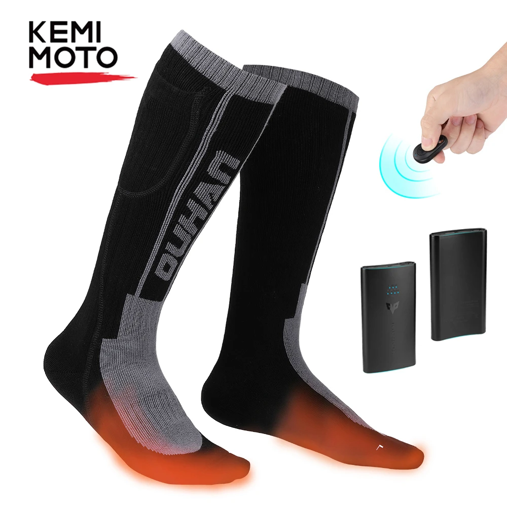 Calcetines térmicos de invierno para hombre y mujer, medias térmicas con batería recargable y Control remoto motocicleta y exteriores|Botas de motocicleta| - AliExpress