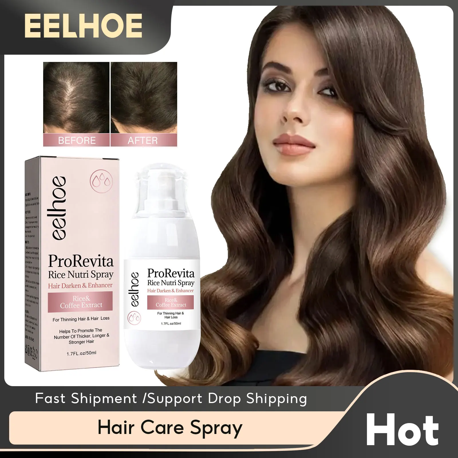 

Rice Dense Hair Spray Thicken Anti Hair Loss Nourishing Damaged Dry Repair Scalp Treatment Baldness Strengthen Hair Growth Serum