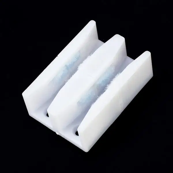 샤워 도어 하단 가이드 화이트 슬라이딩 도어 교체용 ABS 플라스틱 스트립 (6-10mm 유리 패널용)