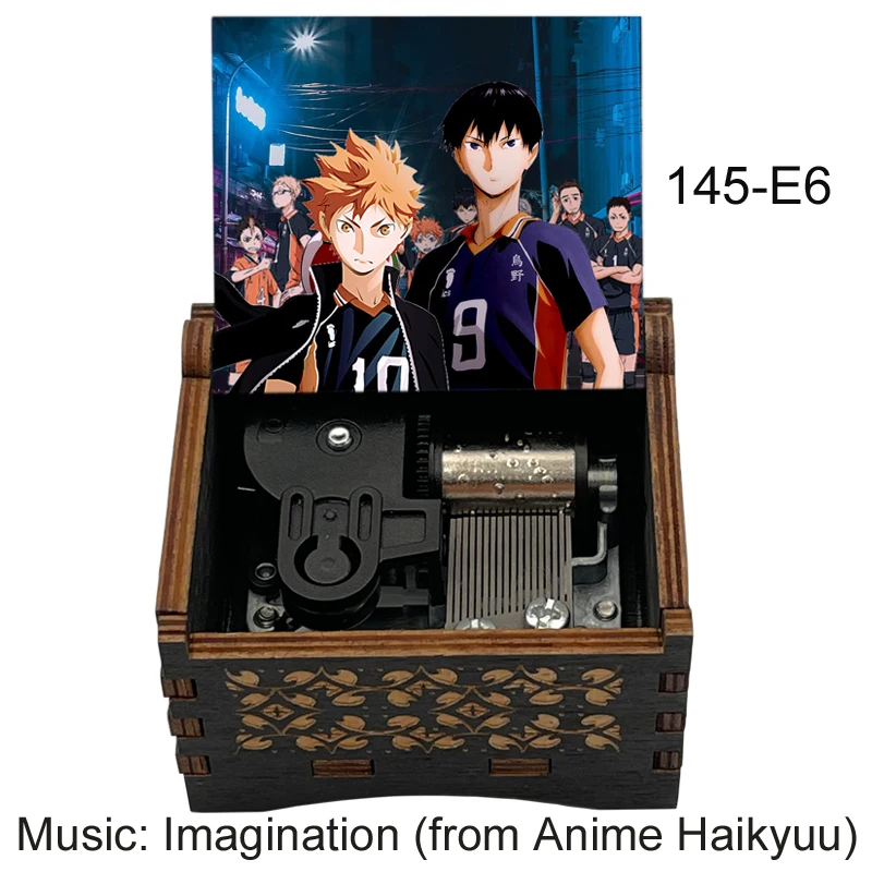 Color Print Music Imagination Anime Haikyuu Opening Music Wood Mechanical Box Friends Kid Birthday New Year Christmas Gift