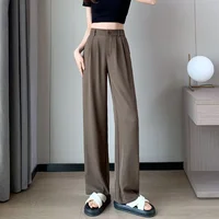 Women Suit Pants Lady Classic Fashion Trousers Female Comfortable Straight Leg Pants Mom Korean Casual Baggy Long Slacks - Image 2