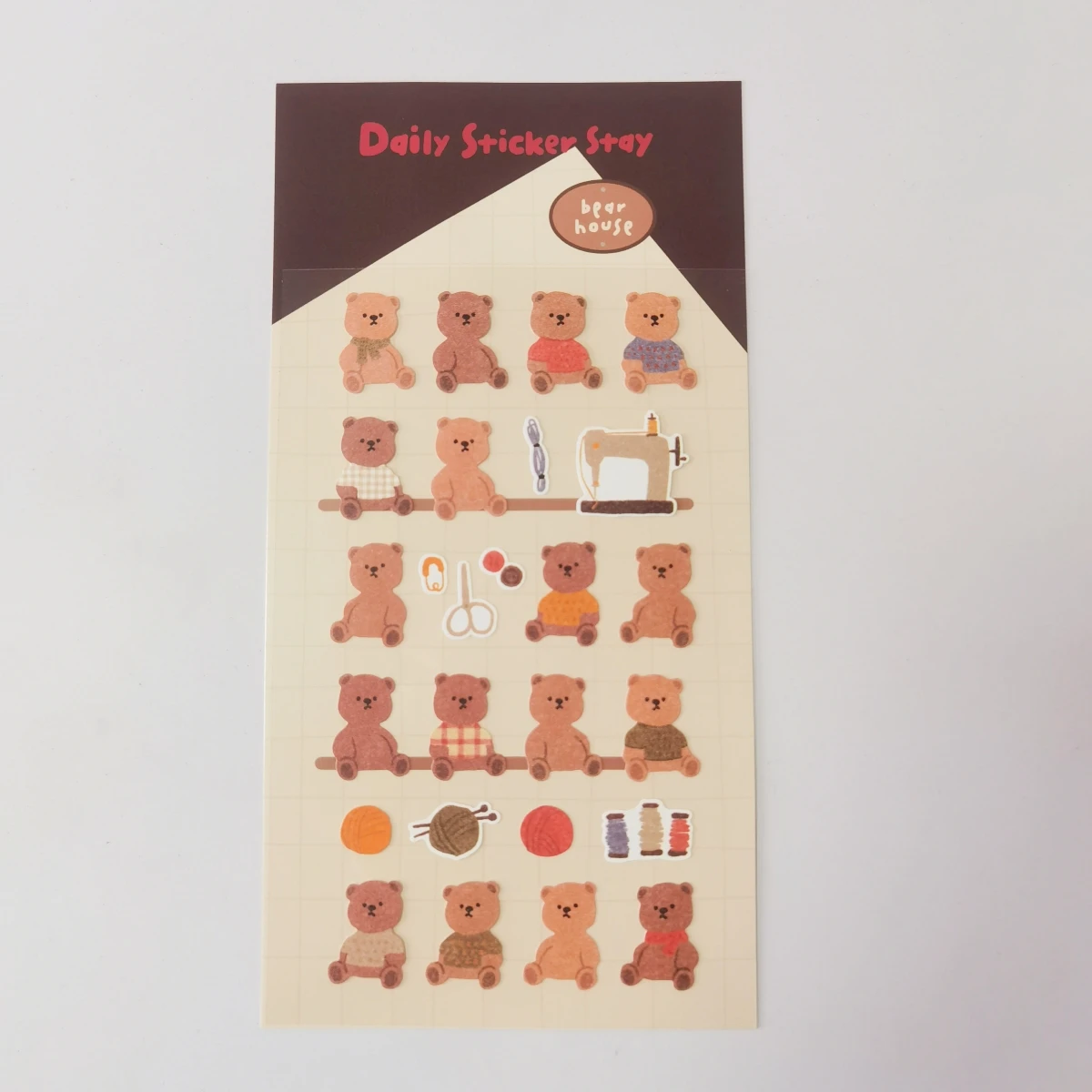 BONITO Bear's House Papieraufkleber, Scrapbooking, DIY, Tagebuch, Schreibwaren, Aufkleber, niedliche Dekoration, Schulbedarf, Geschenk