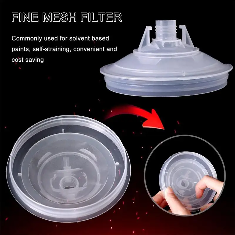 Efficient Car Spray Paint Mixing Cups With Clear Scale 10pcs Paint Measuring Cups With Lids Vehicle Coating Spray Cup