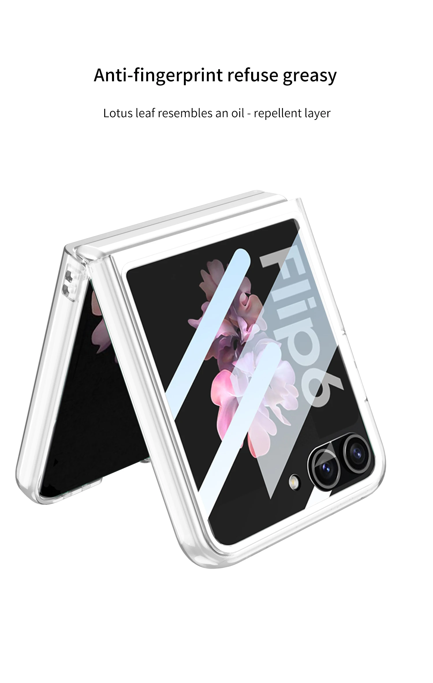 Transparent Outer Screen Glass Case for Samsung Galaxy Z Flip 7 Ultra-thin Plast