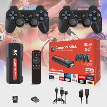 X2 Game Stick Classico gioco retrò 4K Console per videogiochi WiFi 5G Gamepad portatili wireless Doppio sistema (sistema di gioco e TV) 1