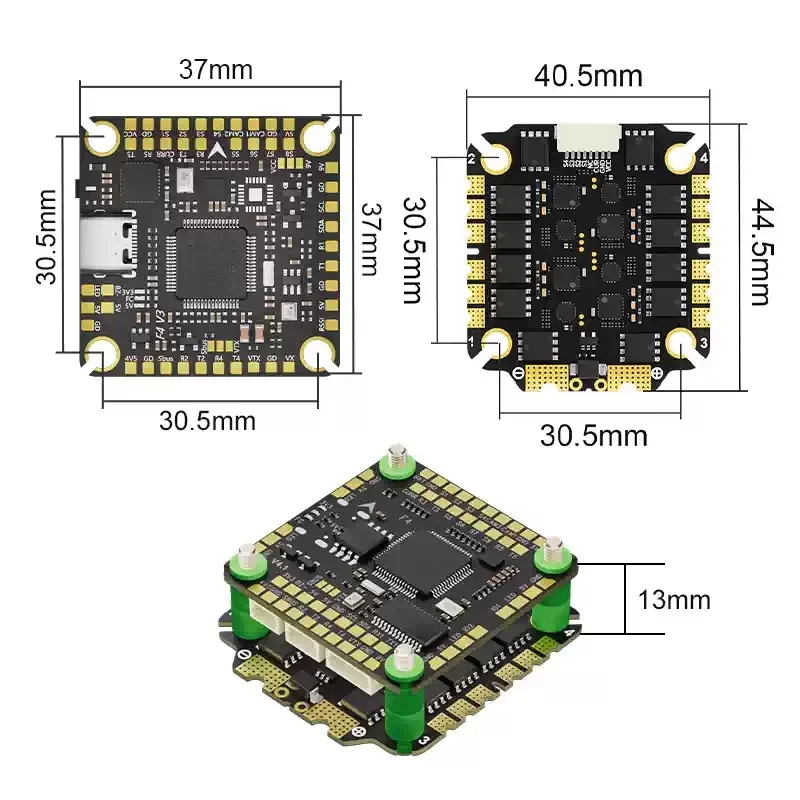 Aocoda-RC F455S V4 Stack F405 V4 FC ICM42688P 55A ESC 3