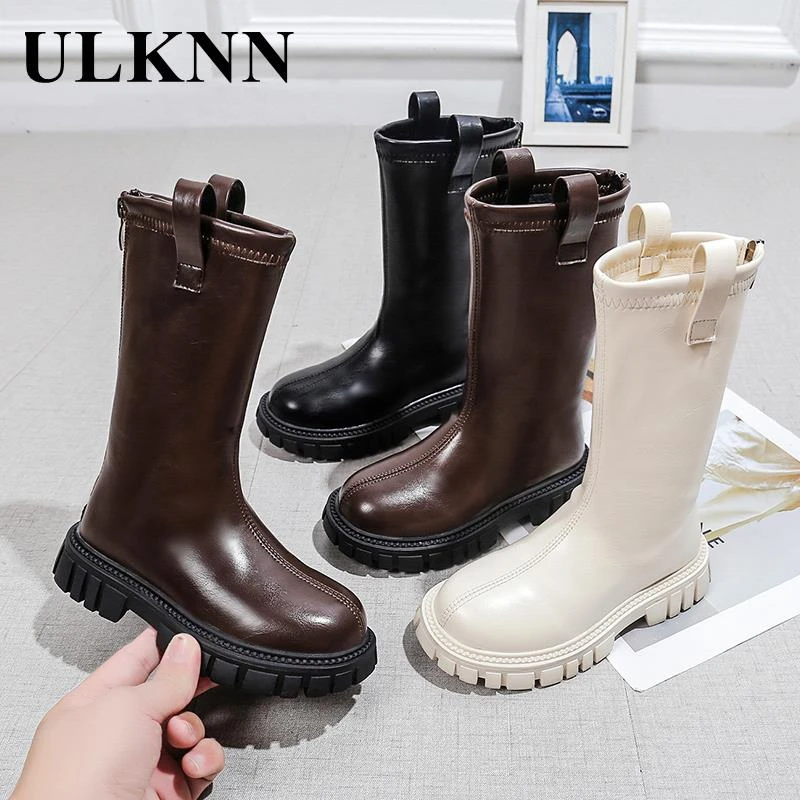 Botas marrones para niño y niña, zapatos de estudiante, planos, a la moda, invierno, 2022| | AliExpress