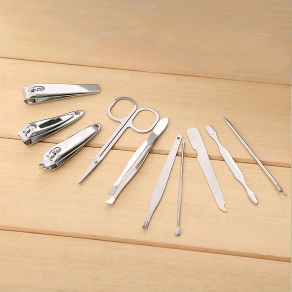 Manicure Cutters Nail Clipper Set Stainless Steel Ear Spoon Nail Clippers Pedicure Professional Manicure Tool 10Pcs toe nail clipper,nail clipper set,nail clipper,nail clippers,nail clippers kit