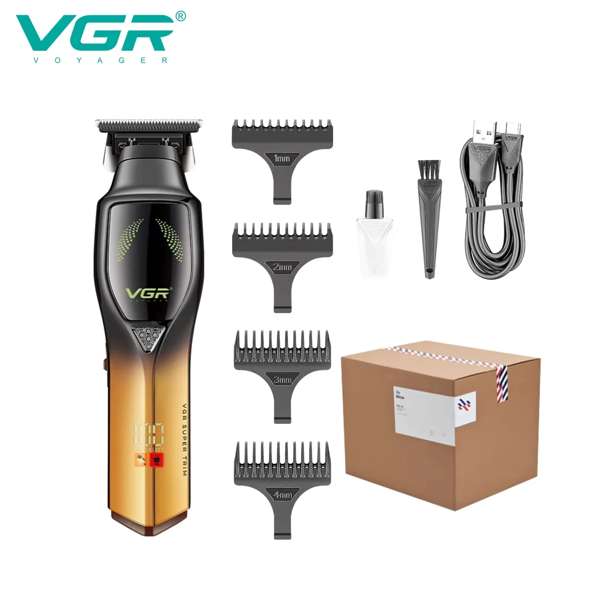 Vgr USB شحن مقص الشعر المهنية اللاسلكي الكهربائية...