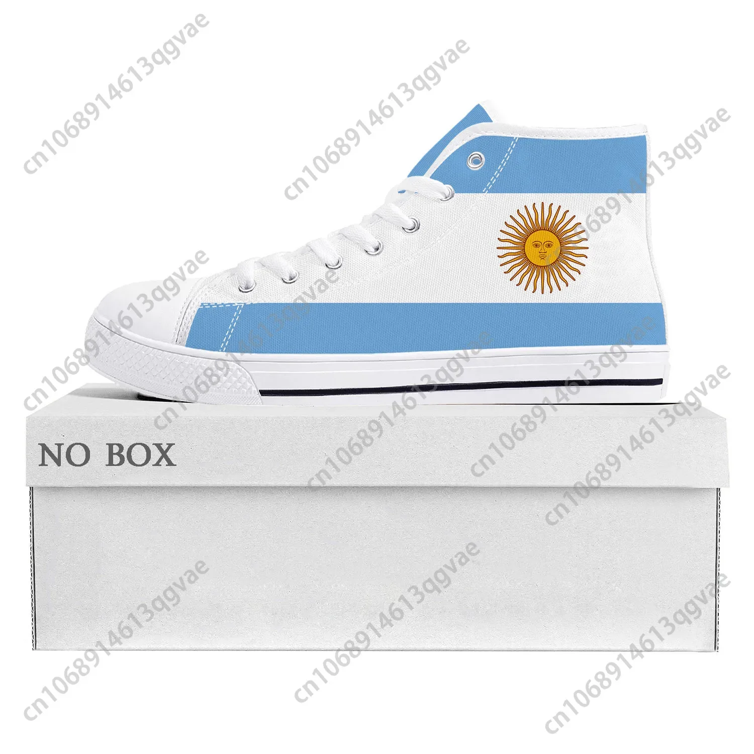 Argentine Flag High Top High Quality Sneakers Mens Womens Teenager Canvas Sneaker Argentina Casual Couple Shoes Custom Shoe