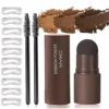 Complete professional Eyebrow Powder Stamp Shaping Kit makeup brushes eyebrow paint eyebrow pencil Eye Brows Stencil 6
