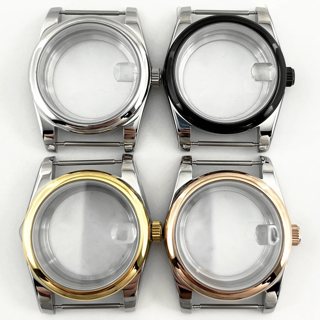 

36mm/39mm Sapphire Glass Sleek Circular Ring Watch Case Fit NH35 NH36 ETA2824 2836 PT5000 Miyota82 Series Movement