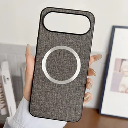 Premium Anti - Slip Woven Cloth Pattern Phone Cover with Magnetic TPU + Hard PC Protection for Honor 500 Pro (Grey)