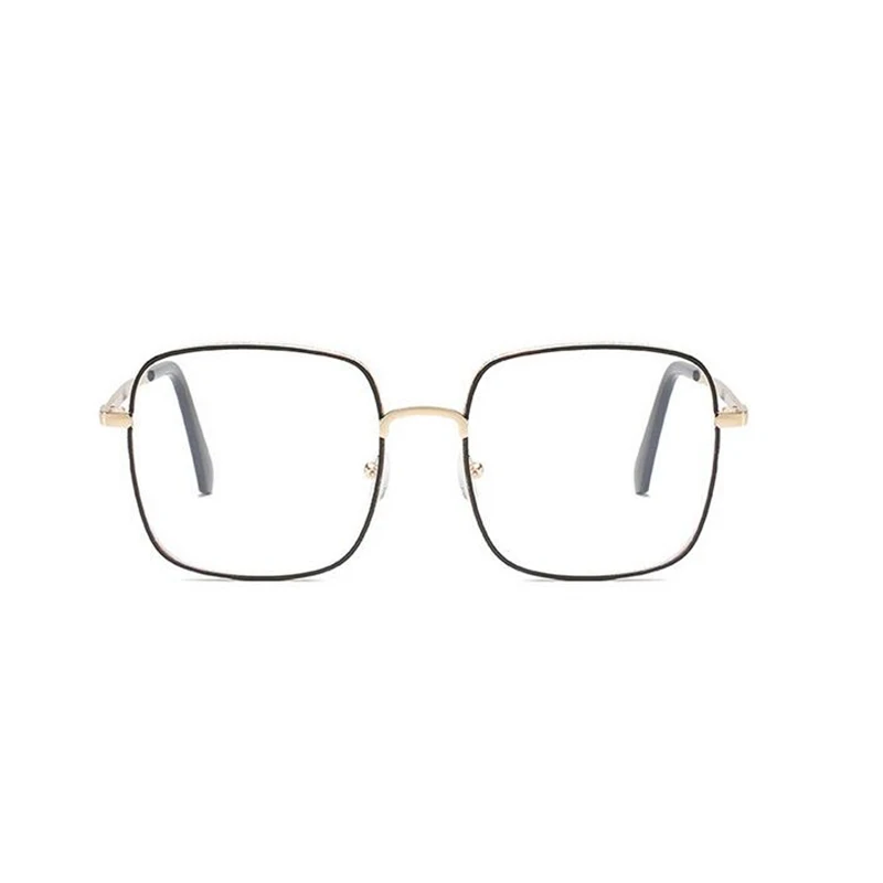 Diopter 0 -0.5 -1.0 To -6.0 Big Frame Square Minus Glasses With Prescription Women Men Metal Full Frame Nearsighted Eyeglasses 4