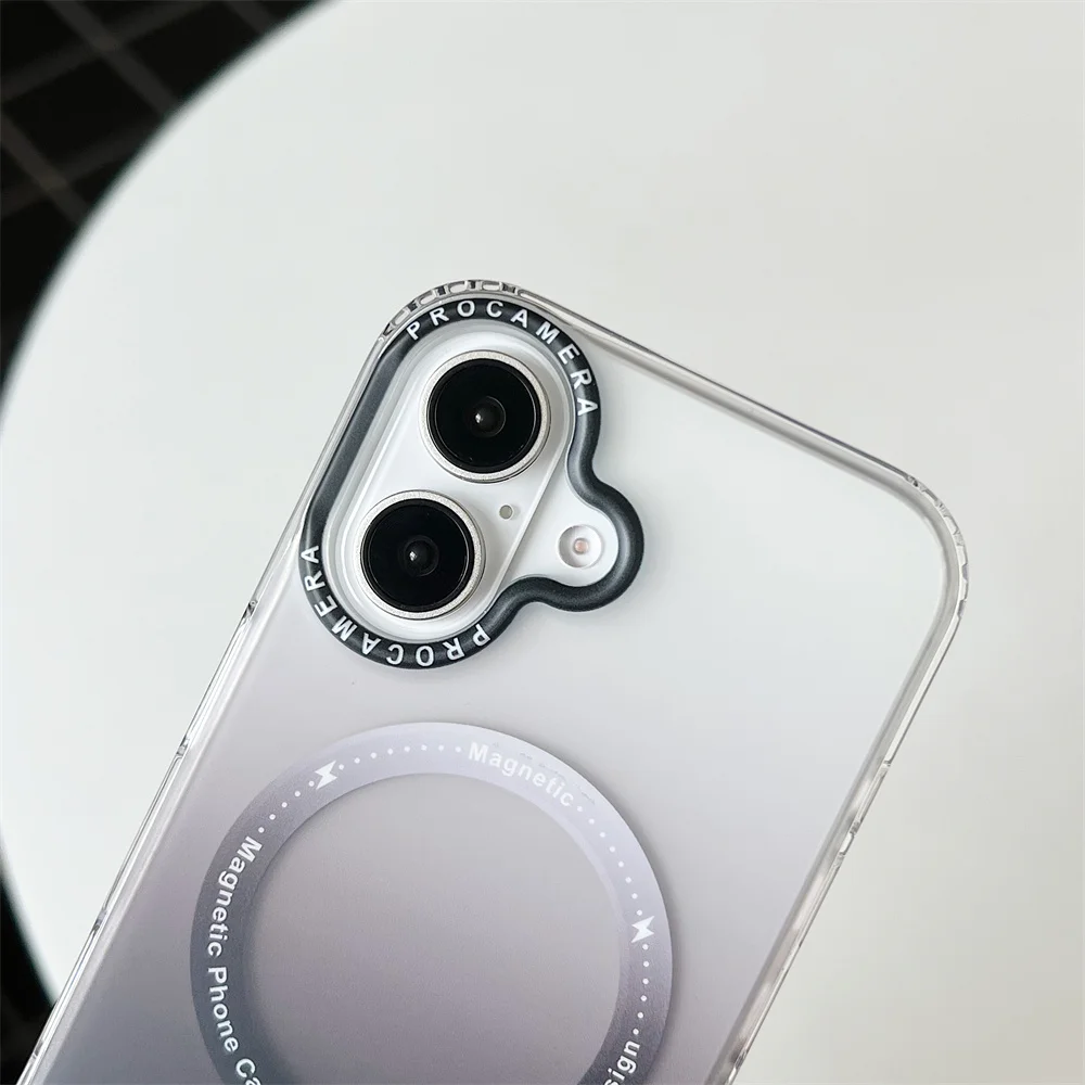 Pour iPhone 16 Pro Max Gradient Aurora Slim Matte Magnetic Case Pour iPhone 11 12 13 14 15 16 Pro Max Plus Mini Housse Antichoc_voghion.com
