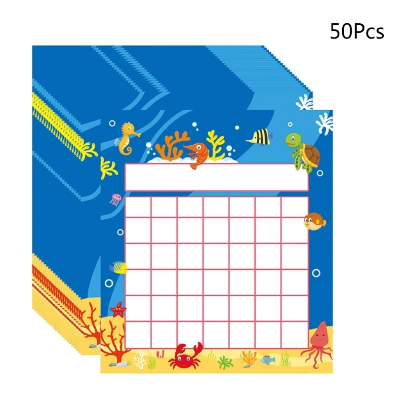 50 Pcs Classroom Incentive Chart Animal Designs Positive Behavior Reward Boards HXBE