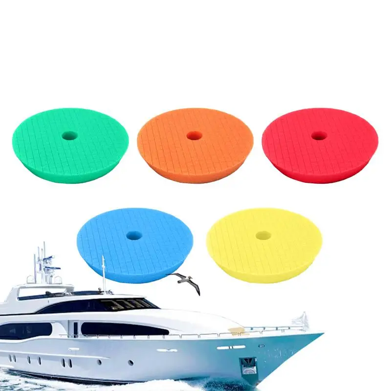 

Vehicle Removes Scratches Cutting Sponge Pads Car Polishing Sponge Pads 5Pcs Polishing Machine Wax Pads Kit Auto Accessories