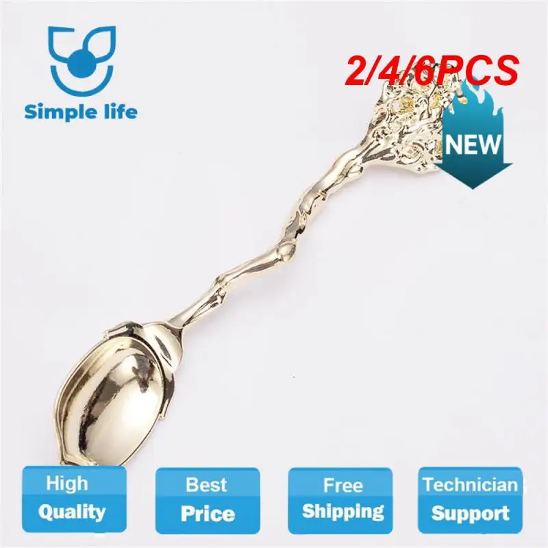 

2/4/6PCS Dessert Fruit Cake Spoon Crafts Accessories Tools Stir Bar Spoon Creative Ice Cream Spoon Kitchen Accessories