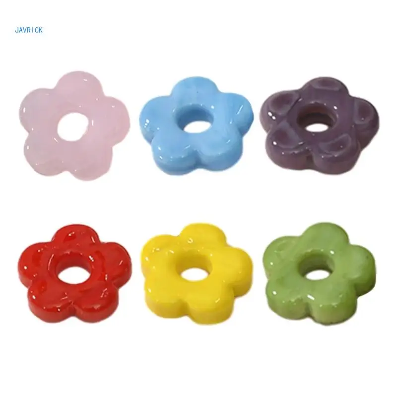 Glass Flower Connectors Great for Necklaces Bracelets Hollow Out Flower Bracelets Charm Bracelet Flower Connector