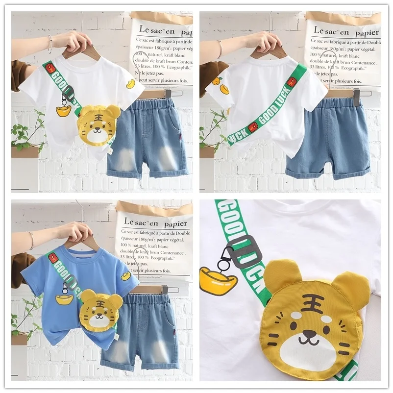 New Summer Baby Clothes Suit Children Fashion Boys Girls Cartoon T-Shirt Shorts 2Pcs/set Toddler Casual Clothing Kids Tracksuits