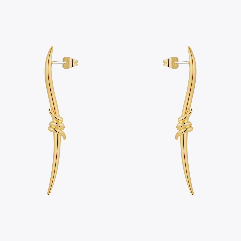 ENFASHION Thorns Drop Earrings For Women Pendientes Mujer Gold Color Plant Earings Piercing Fashion Jewelry Christmas E221461