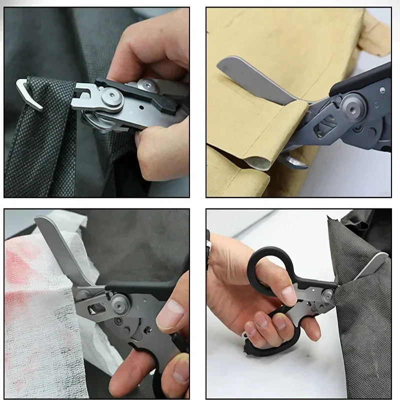 Multifunctional Belt Cutting Scissors Raptor First Aid Expert Tactical Folding Scissors Outdoor Survival Tools Combo Tijeras 3
