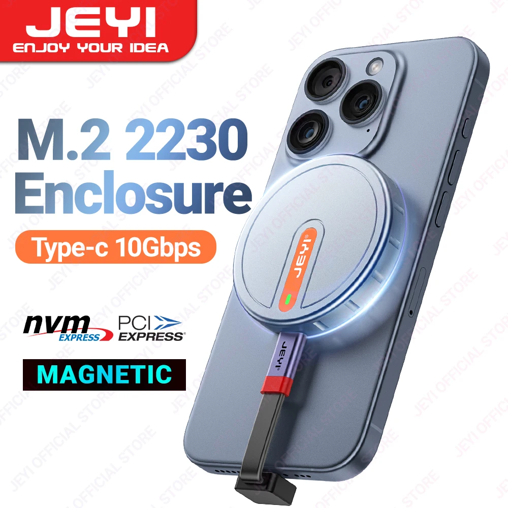 Jeyi-gabinete Ssd Nvme com Magsafe Iphone 15 Pro Max Prores Usb 3.2 10gbps Macbook Ipad Pro Laptop 2230 M.2