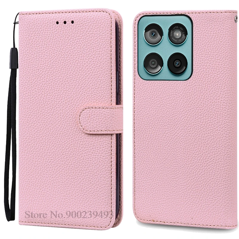 Luxurious Leather Wallet Flip Cover for Motorola Edge 60 Fusion - Stylish Stand Book Design