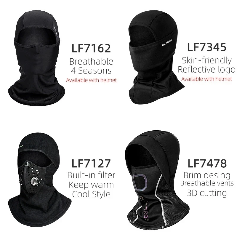 ROCKBROS Cycling Mask Winter Fleece Thermal Keep Warm Windproof Cycling Face Mask Balaclava Ski Fishing Skiing Hat Headwear