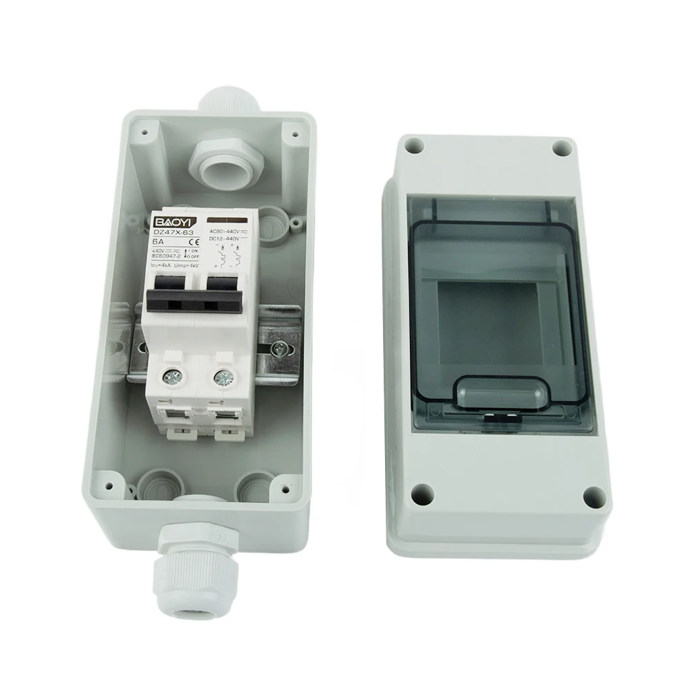 

IP65 rated waterproof box for PV disconnector DC440V 60A with auxiliary arc extinguishing for DC circuit systems