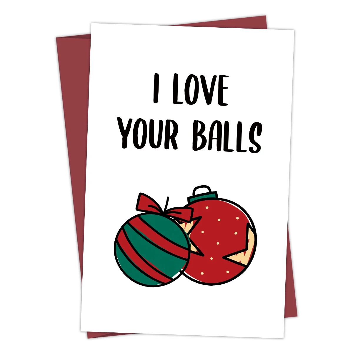 1pc Funny Christmas Card With Envelope-Cheeky Card For Holiday Greeting,Slip Into Stocking Stuffer,Xmas Card For Friends,Couples