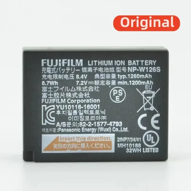 100% Originale 1200Mah Per Fujifilm Np-W126S Xa10/20 Xe1/2/3/4 Xt10/20/30 Hs30/33/35/50/55 Xt100/200 X100F Caricabatteria Per Fotocamera