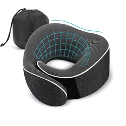Ultimate Travel Neck Pillow - Soft, Supportive Cushion for Sleeping, Airplane, Outdoor, Office Nap, and Home Use with Portable Storage (Beige)