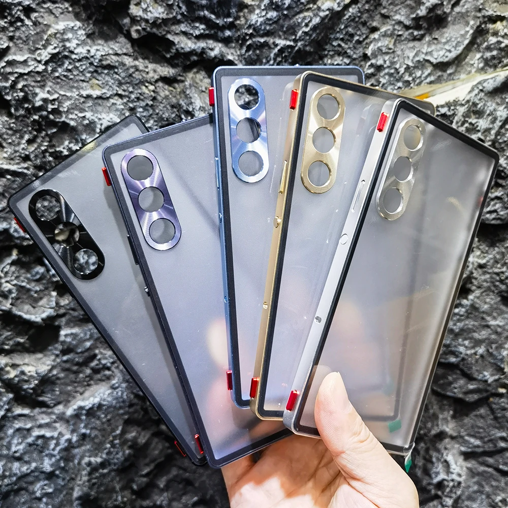 Sleek Aluminium Alloy Bumper with Acrylic Back Cover - Premium Phone Protector Case