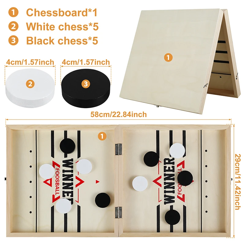 Foldable Foosball Winner Games Table Hockey Catapult Chess Parent-child Fast Sling Puck Board Party Toys For Children Adults_voghion.com