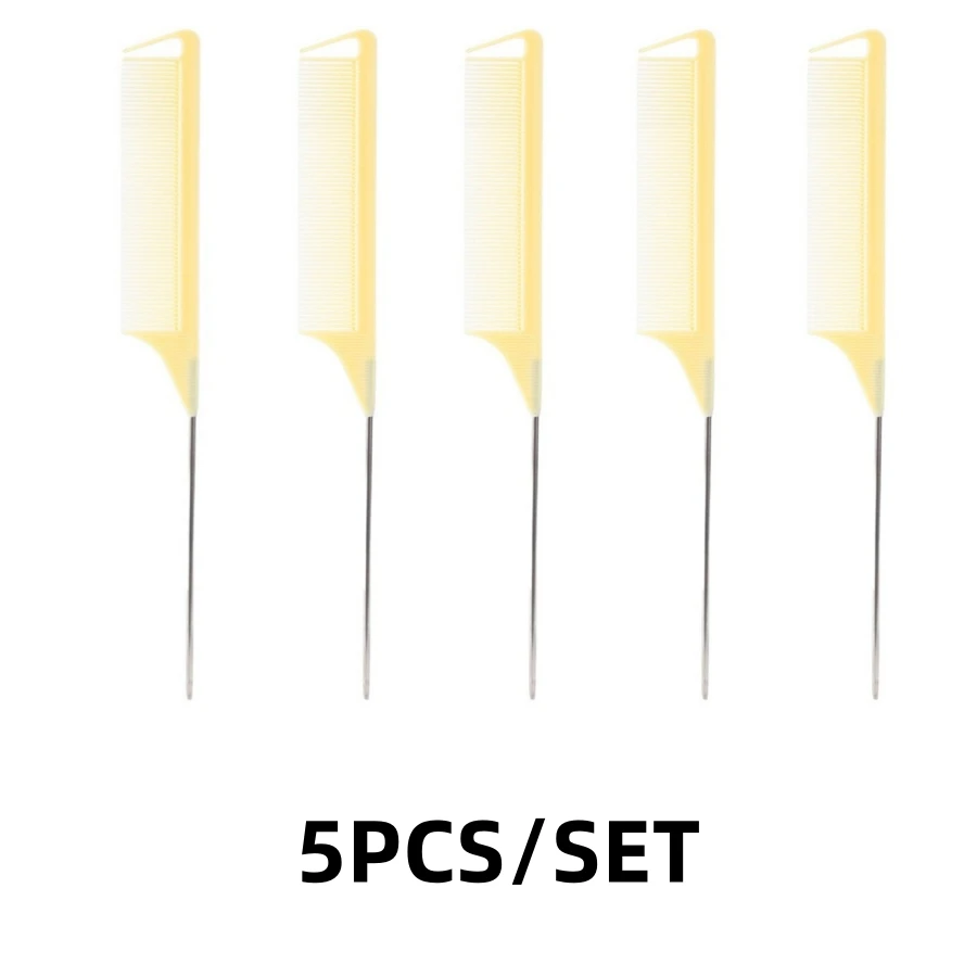 Professional Candy Color Pointy Tail Hair Styling Comb Set - 5/12 Pieces
