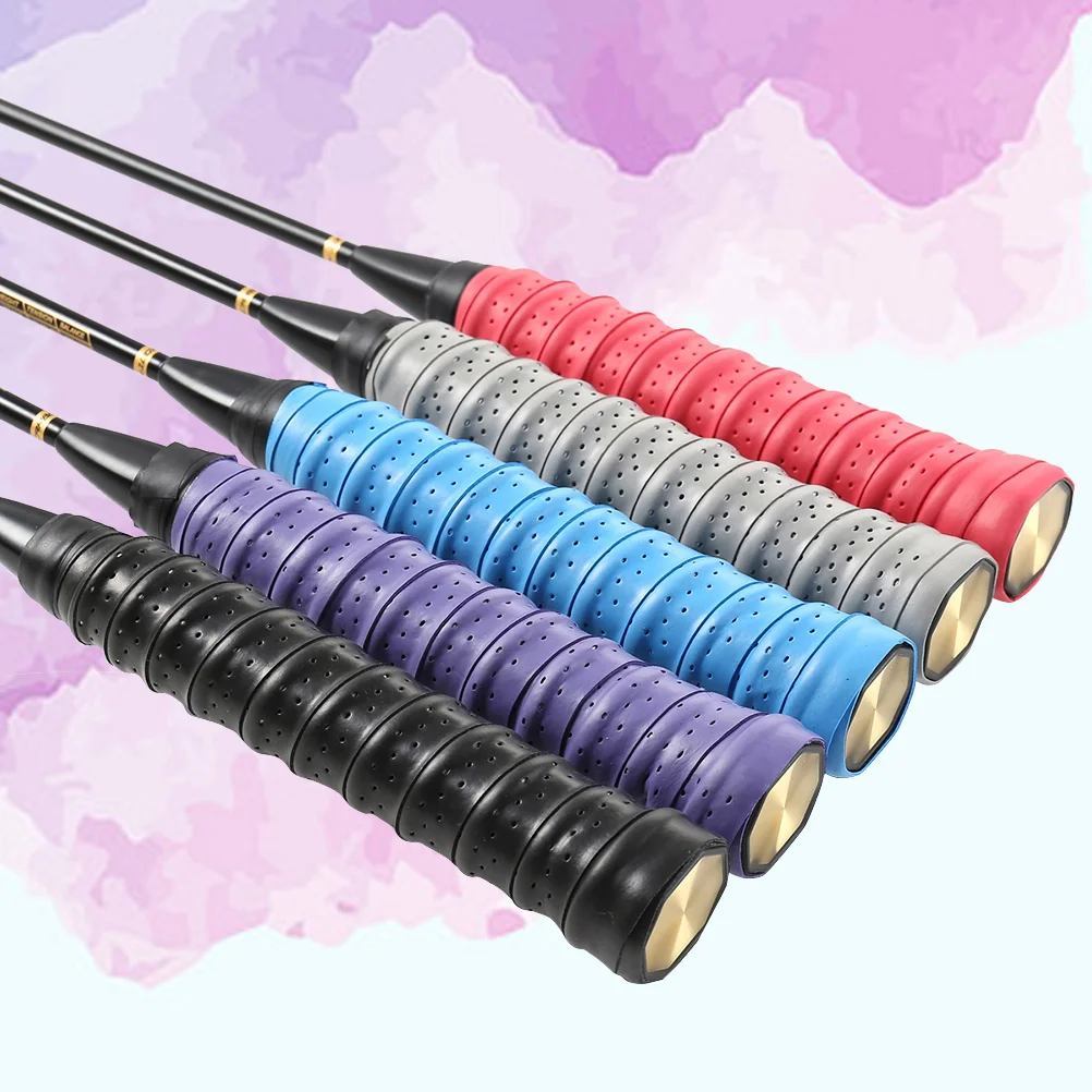 

Tennis Badminton Racket Grip Tape Anti Racket Grip Wrap Overgrip Tape for Sports Fishing Pole Jump Rope (Assorted Colors)