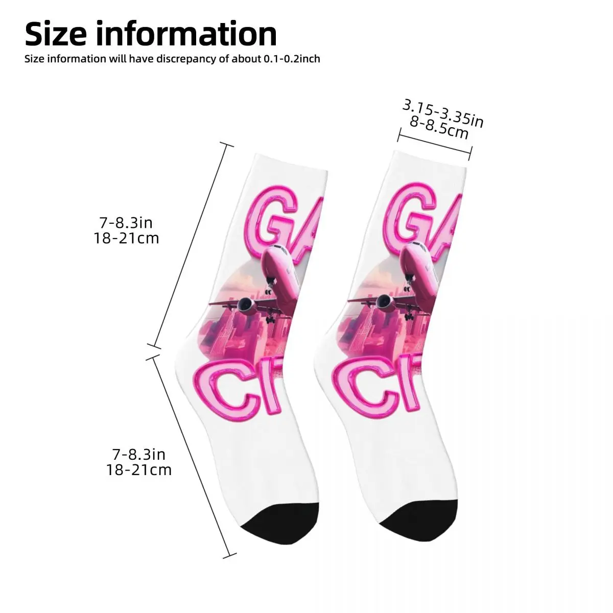 Autumn Winter Hip-hop Unisex Plane Nicki Minaj Queen Of Rap In Gag City Socks Sweat Absorbing Middle Tube Socks