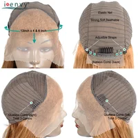13x6 gingembre Blonde dentelle avant perruques pré plumé vague de corps couleur rouge 13X4 Hd dentelle frontale perruques de cheveux humains bordeaux dentelle avant perruques 6