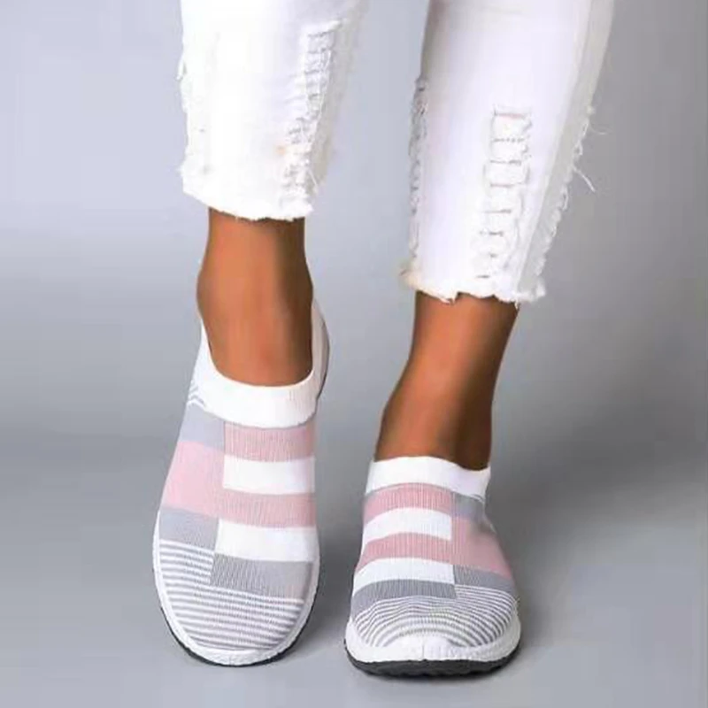 Womens Slip Fashion Sneakers | Slip Sneaker Socks | Ladies Sock Shoe ...